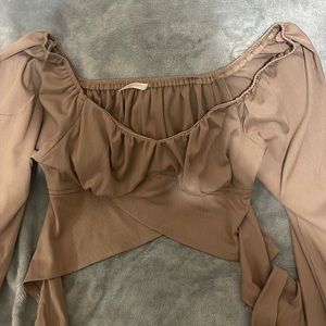 Brown Crop top